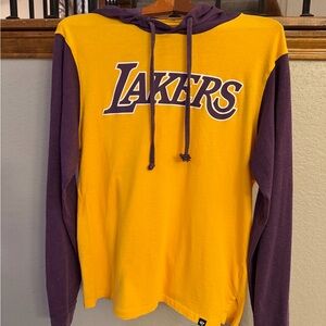 47 Brand Lakers Yellow and Purple Hoodie